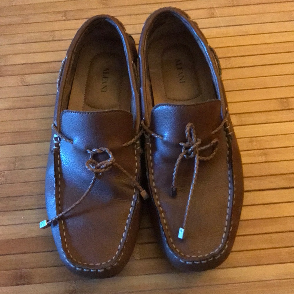 Brown leather Alfani Loafers